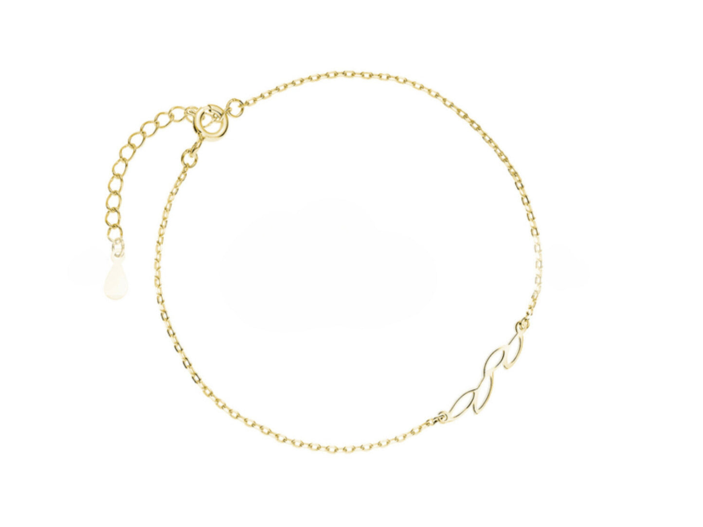 Olive Leaf Branch Charm Bracelet