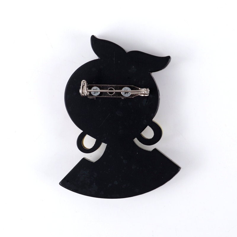 Fun And Quirky Purple Lady With Sunglasses Acrylic Brooch