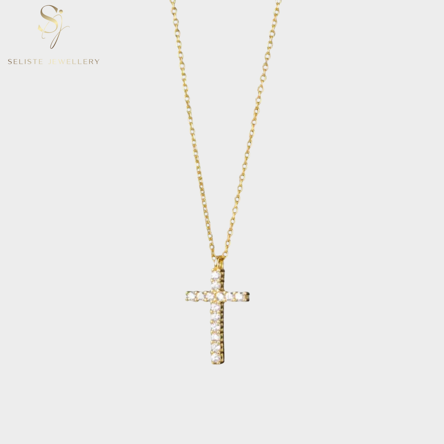 Dimond Cross Pendent Necklace