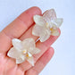 Real White Orchid Flower Earrings