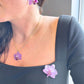 Real Pink Orchid Flower Brooch