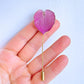 Real Pink Leaf Brooch