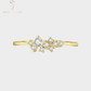 Diamond Flower Thin Gold Ring