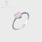 Minimalist Pink Heart Adjustable Ring