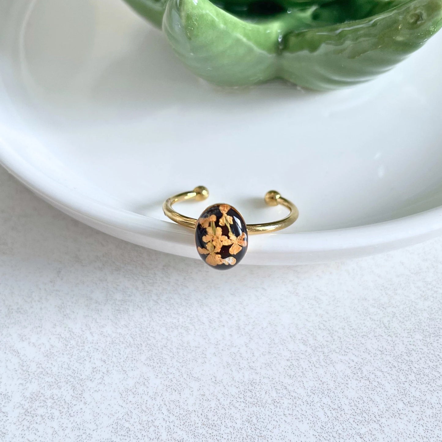 Oval Orange Blossom Ring