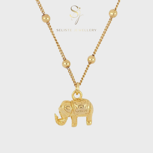 Tiny Elephant Charm Necklace