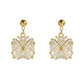 Classy Square Dangle Drop Crystal Earrings