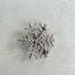 Green emerald flower silver pin brooch pendent