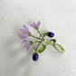 Purple violet flower pin brooch