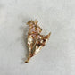 Delicate Lily of the valley flower gold pin brooch