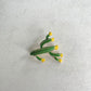 Cute yellow and green cactus gold pin brooch • Retro tiny cactus flower brooch • Playful succulent flower plant brooch • Gift for her