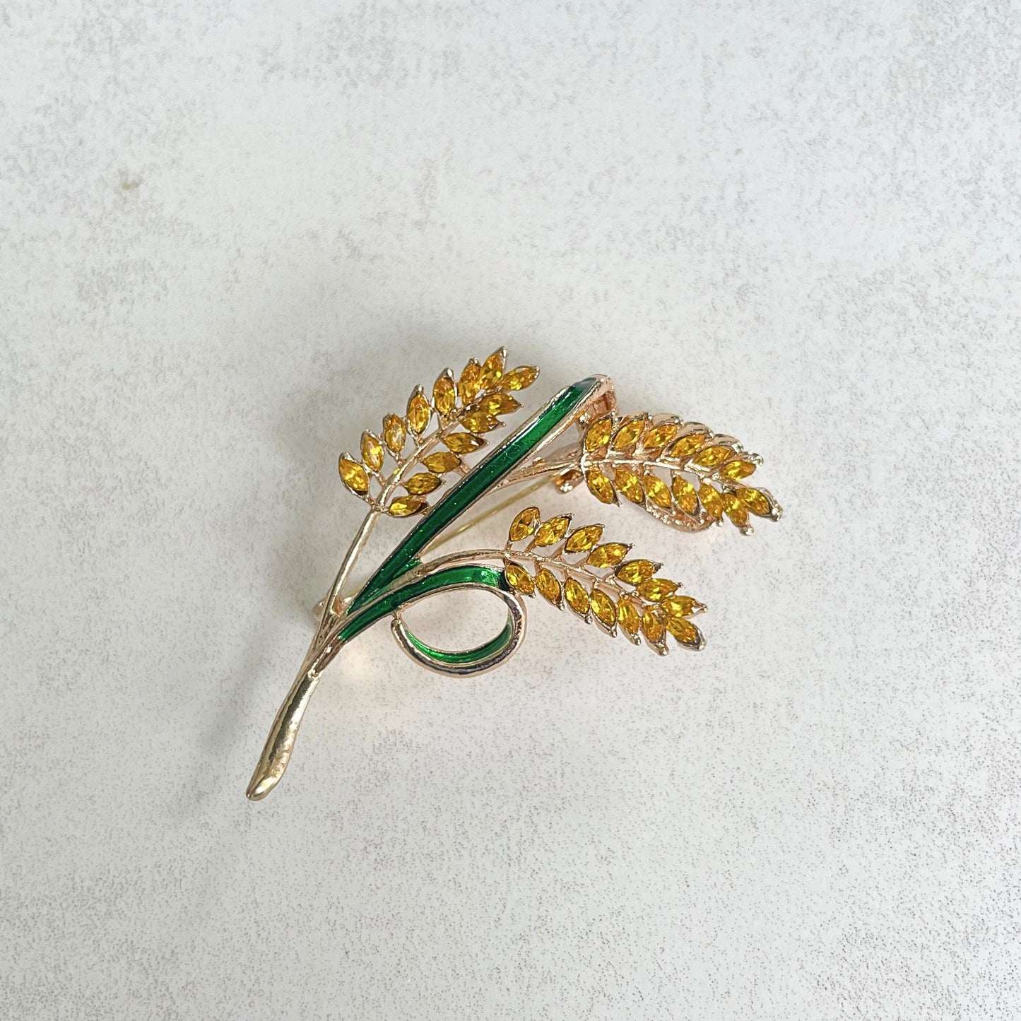 Wheat Ear Flower Gold brooch