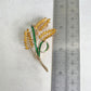 Wheat Ear Flower Gold brooch
