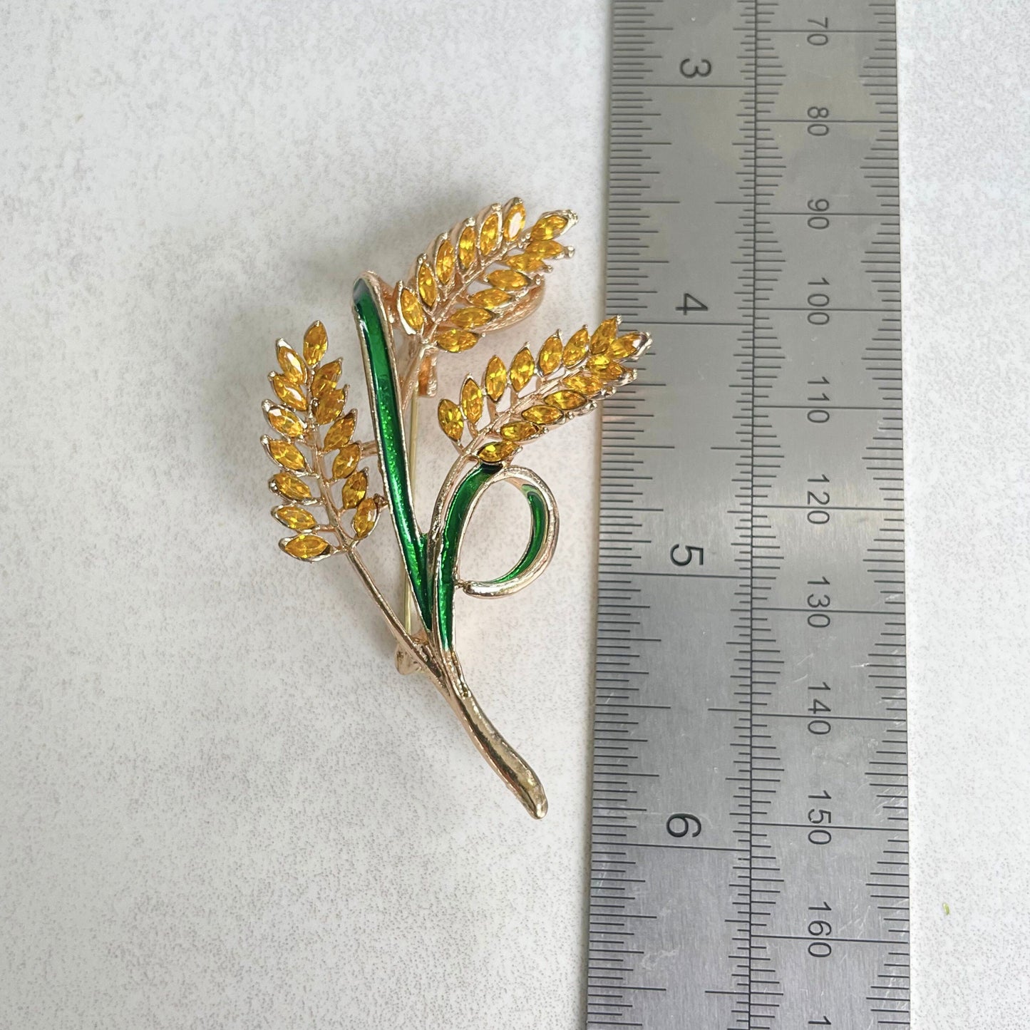 Wheat Ear Flower Gold brooch