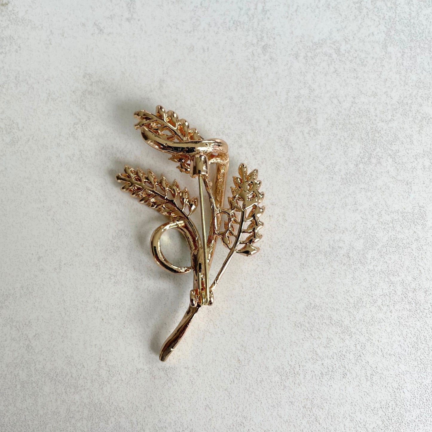 Wheat Ear Flower Gold brooch