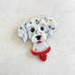 Charming Dalmatian dog acrylic pin brooch