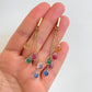 Rainbow Raindrop Long Dangling Earrings