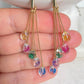 Rainbow Raindrop Long Dangling Earrings