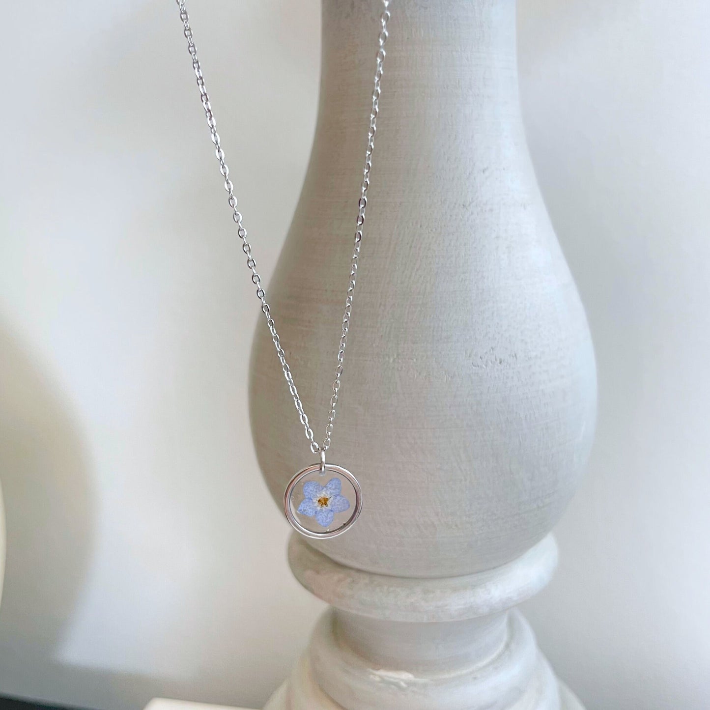 Forget Me Not Round Necklace