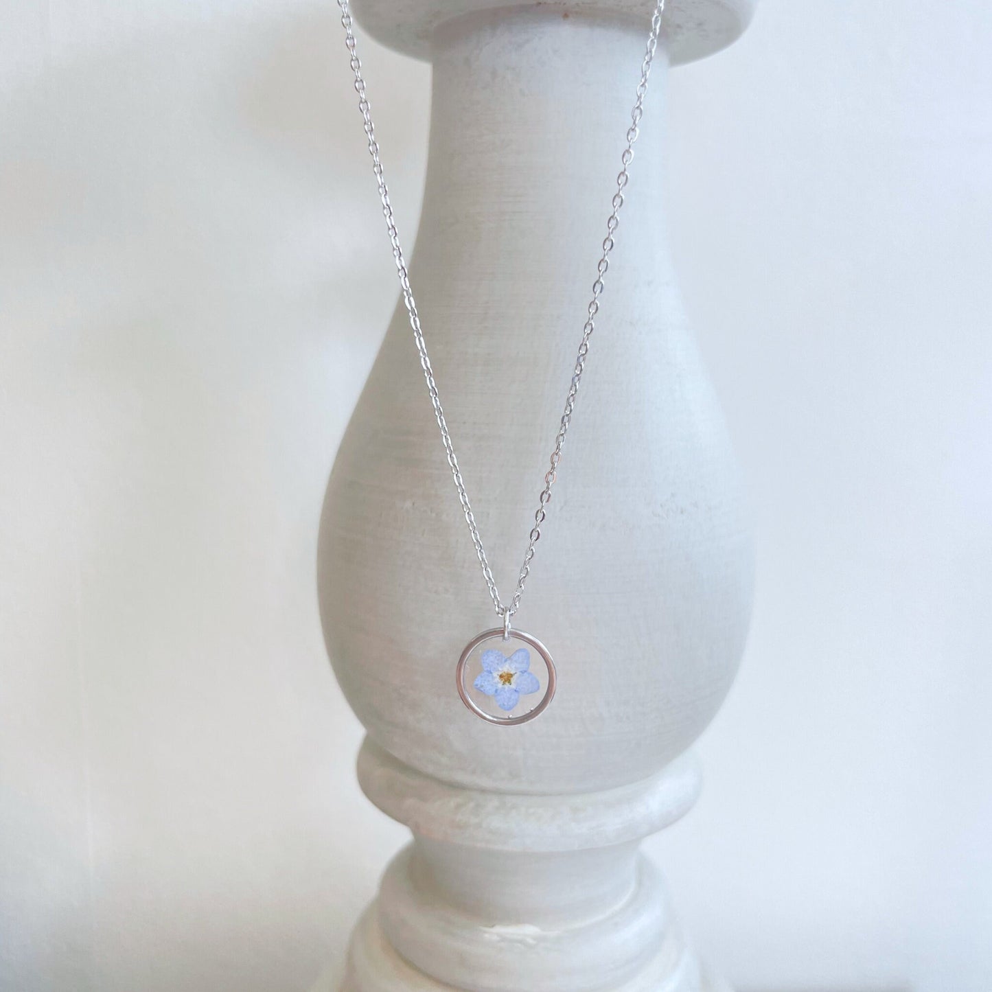 Forget Me Not Round Necklace