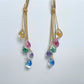 Rainbow Raindrop Long Dangling Earrings