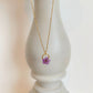 Purple Blossom Charm Necklace