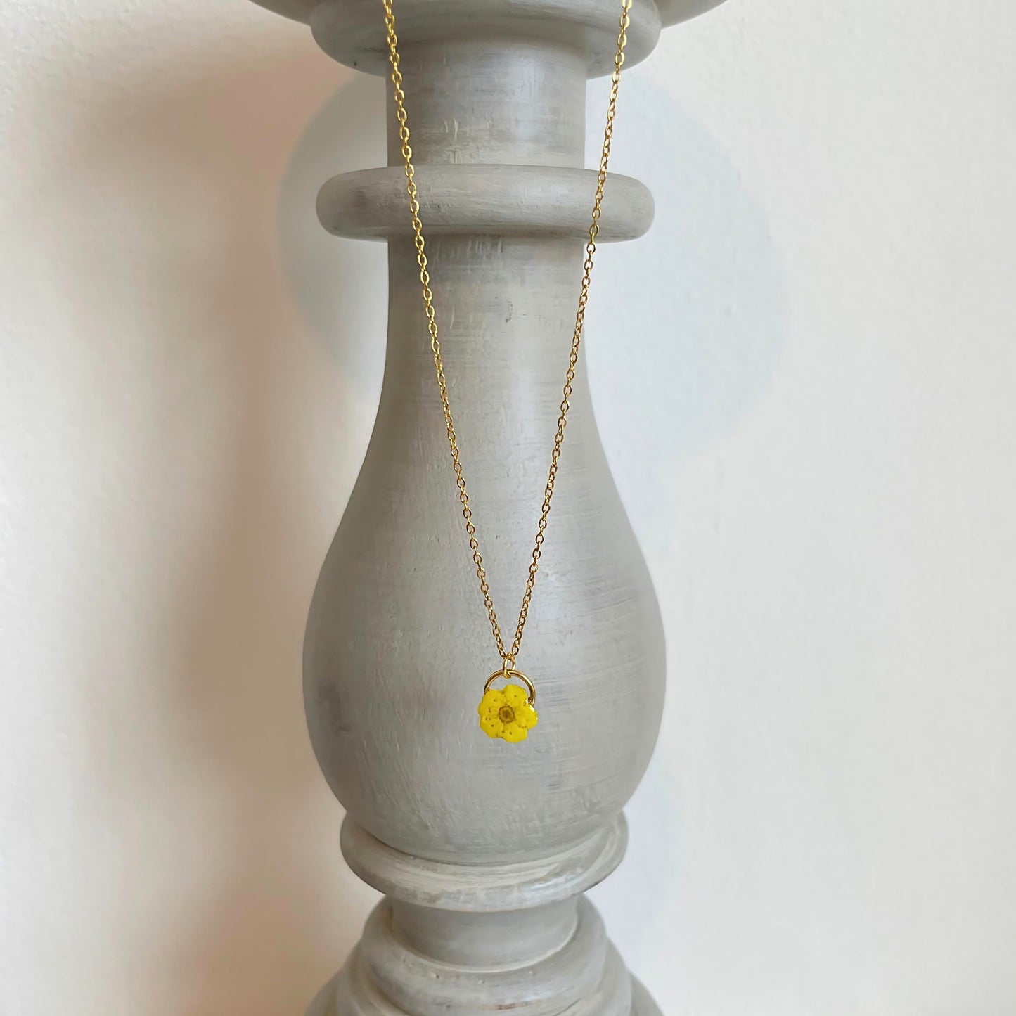 Yellow Blossom Charm Necklace