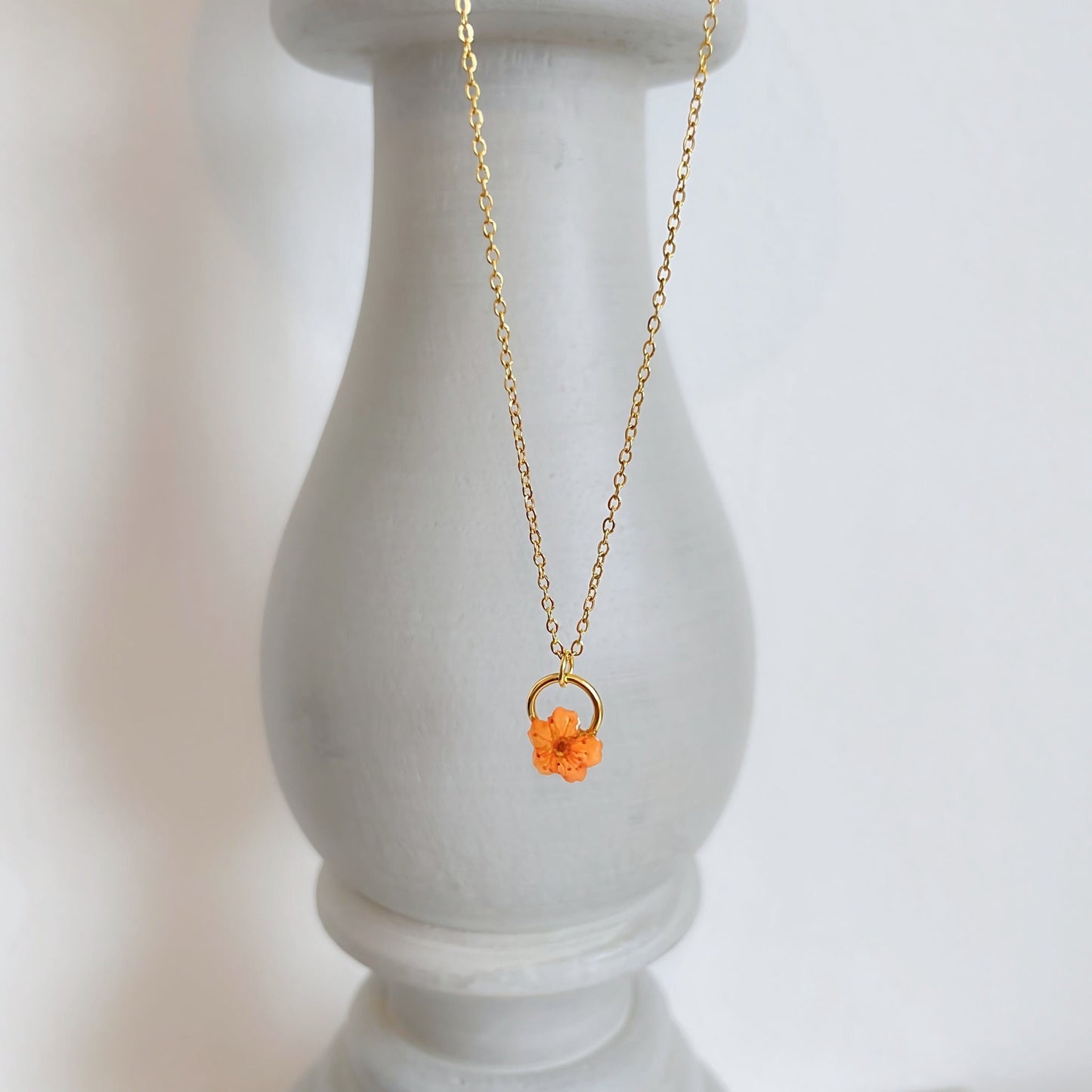 Orange Blossom Charm Necklace