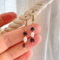 Red Garnet Gemstone Charm Huggie Earrings