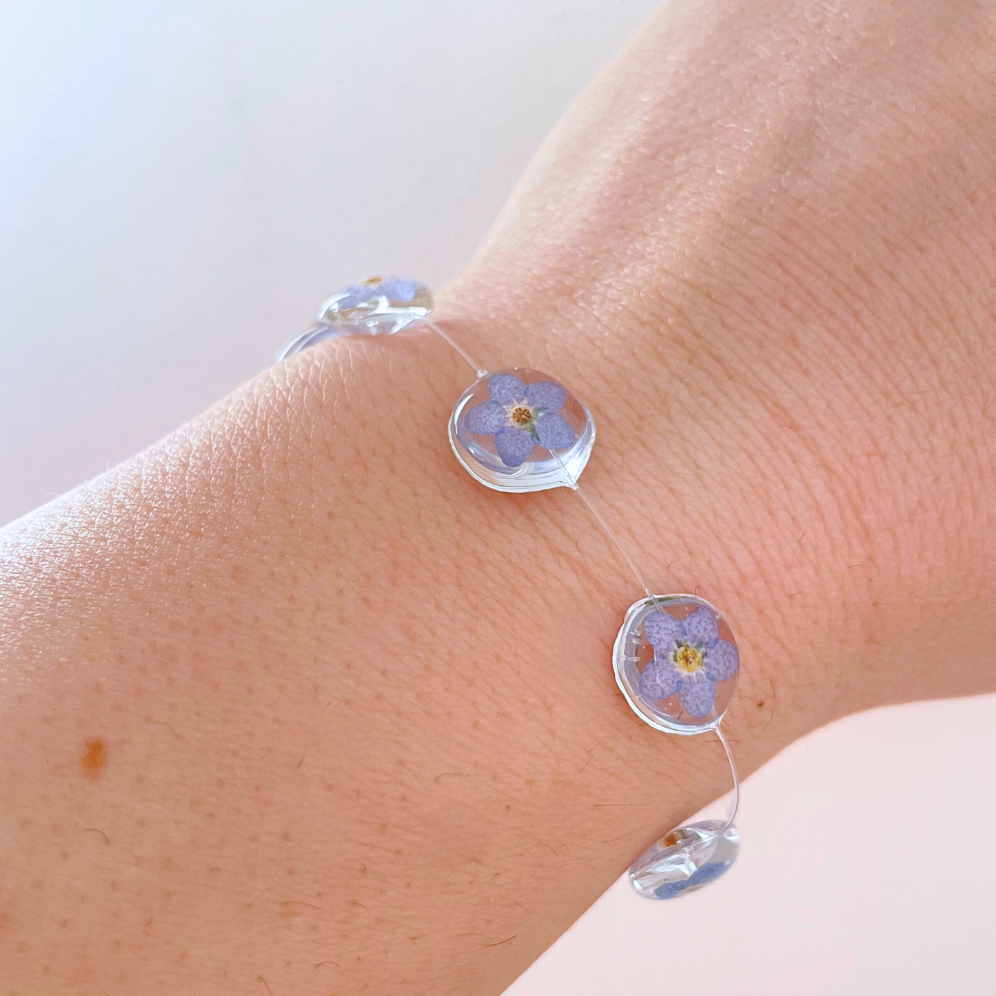 Dainty Forget Me Not Charms Bracelet