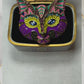 Vintage Bohemian Colourful Cat Brooch