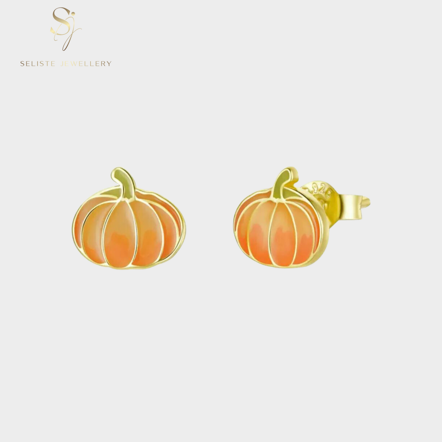Dainty Pumpkin Stud Earrings