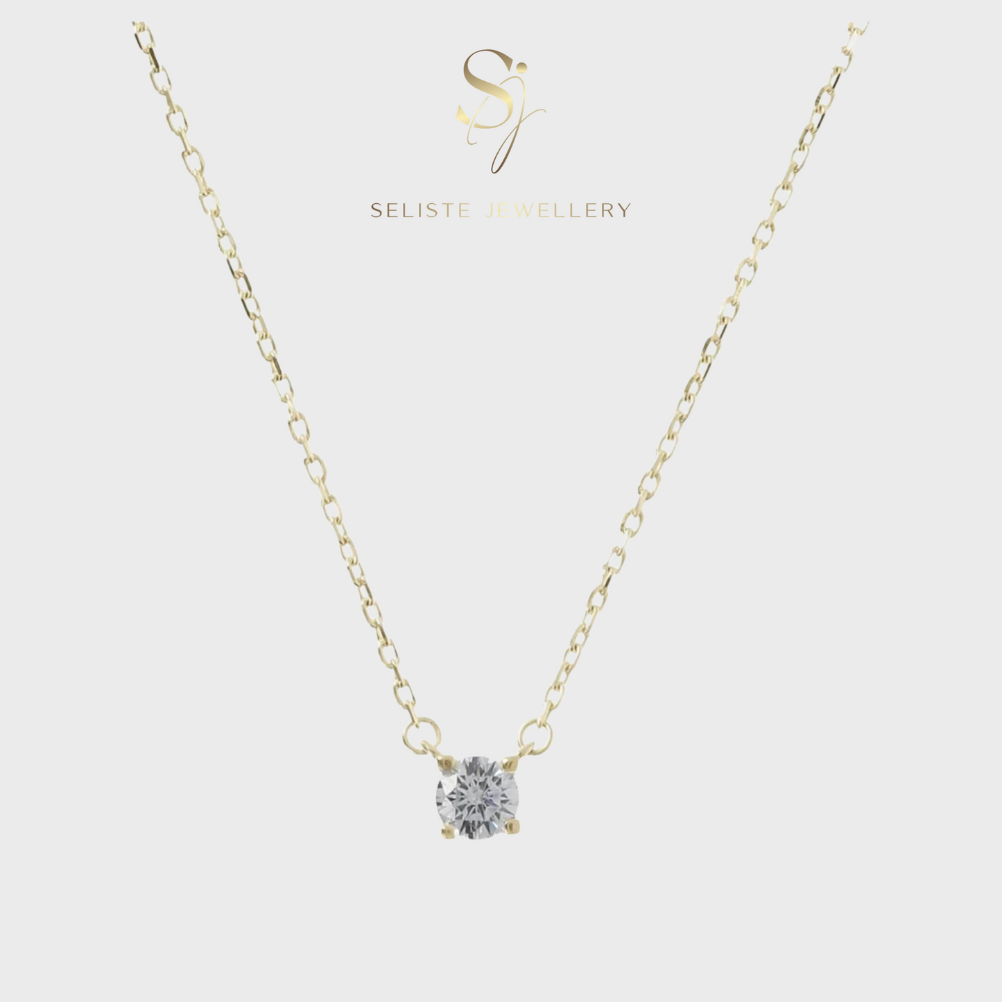 Tiny Diamond Charm Necklace