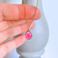 Pink Blossom Teardrop Charm Necklace