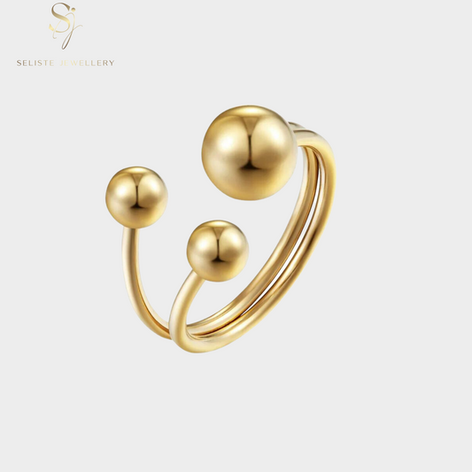 Simple Geometric Ball Open Ring