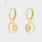 Dainty Celestial Charm Hoop Earrings