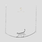 Cat Curved  Pendant Necklace