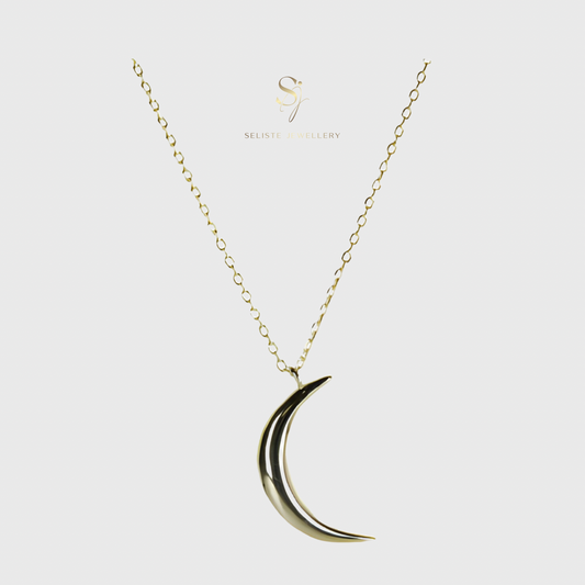 Dainty Crescent Moon Pendant Necklace