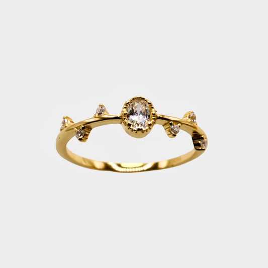 Diamond Leaf Ring