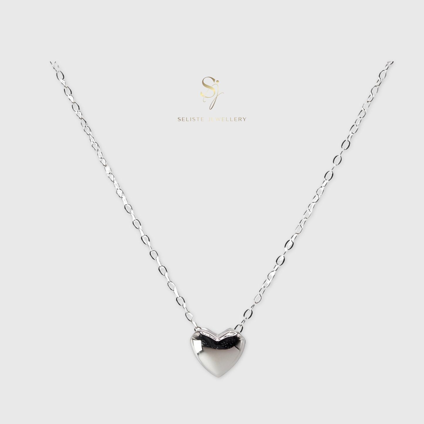 Minimalist Silver Or Gold  Heart Pendant Necklace