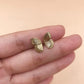 18K Gold Butterfly Wings Stud Earrings