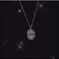 Minimalist Crystal Heart Pendant Necklace-Magnet Necklace-Elegant Gold Clover Necklace-Dainty Silver Necklace-Flower Pendant Necklace,Retro