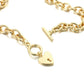 Dainty Heart Shaped Pendant Necklace,Chunky Gold Chain,Large Rolo Chain Necklace ,Gold Necklace,Heart Necklace,Choker Necklace,Gift For Her