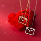 Minimalist Envelope Pendant Necklace,Diamond Necklace,Letter Necklace,Dainty Jewellery,Stylish Jewellery,Cute Necklace,Gold Necklace,Gift