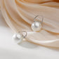 Statement Big Shell Pearl Hoop Gold Earrings For Women- Pearl Earrings - Bride Earrings- Wedding Jewellery- Hoop Pearl Earrings-Gift For Her