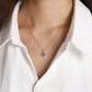 Minimalist Blue Sapphire Heart Pendant Necklace-Dainty Heart Charm Necklace-Heart Necklace - Blue Heart Pendant-Bride Necklace- Gift For Her