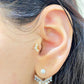 Dainty 925 Sterling Silver Wings Stud Earrings-Minimalist Gold Stud Earrings-Small Crystal Earrings-Shiny Wings Stud Earrings-Angel Earrings