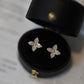 Flower CZ Stud Earrings-Tiny CZ Earrings-Minimalist Flower Stud-Dainty Stud Earrings-Gold Flower Stud Earrings-Stud Earrings Sterling Silver