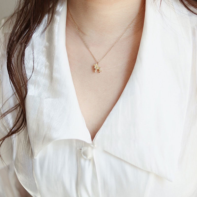 18K Gold Plated Lion Pendent Necklace-Minimalist Lion Necklace-Animal Jewellery-Lion Women Necklace-Vintage Look Necklace-Gift For Her