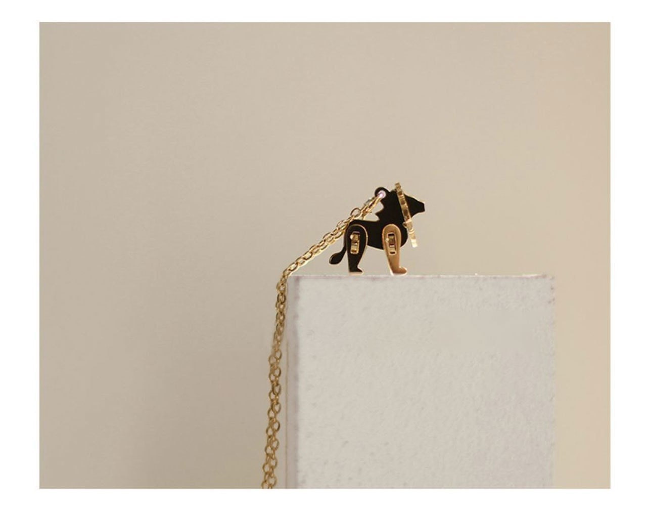 18K Gold Plated Lion Pendent Necklace-Minimalist Lion Necklace-Animal Jewellery-Lion Women Necklace-Vintage Look Necklace-Gift For Her